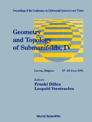 cover image of Geometry and Topology of Submanifolds Iv--Proceedings of the Conference On Differential Geometry and Vision